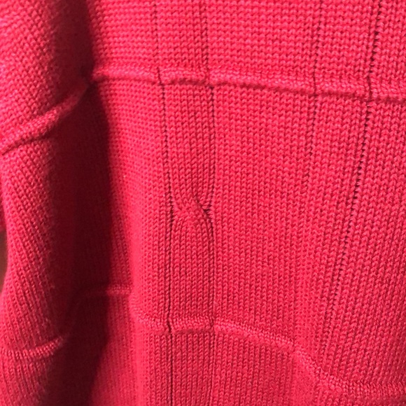Oscar de la renta thick knit red sweater - Picture 3 of 4